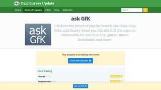 ask GfK Reviews & Ratings - Paid Survey Update