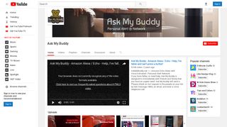 Ask My Buddy - YouTube