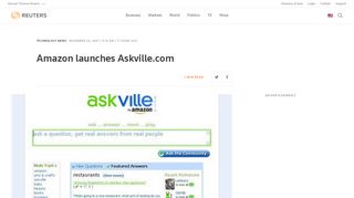 Amazon launches Askville.com | Reuters
