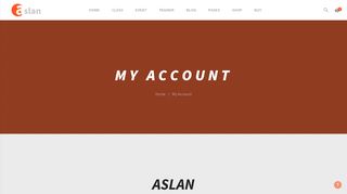 My Account – Aslan - Lunartheme