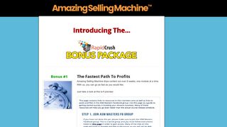 The Best Amazing Selling Machine (ASM) Bonuses - mybestbonus.com