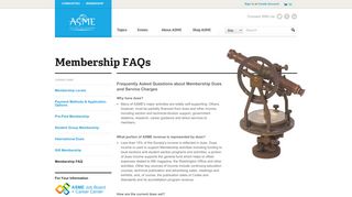 Membership FAQ - The American Society of Mechanical Engineers