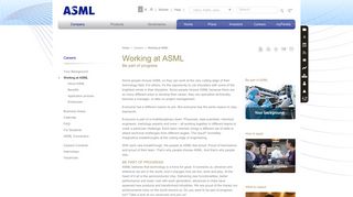 ASML: Careers - Working at ASML - Be part of progress