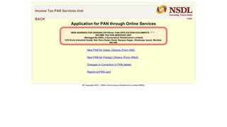 PAN Card Application-CSC - Online PAN application - NSDL