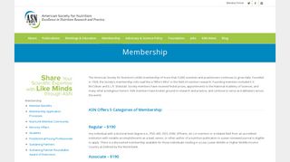 Membership | American Society for Nutrition