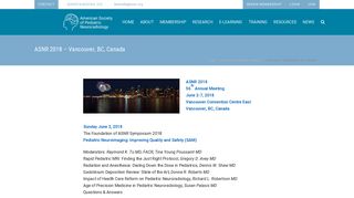 ASNR 2018 - Vancouver, BC, Canada - American Society of Pediatric ...