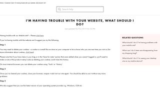 I'm having trouble accessing your website. What should I do? - ASOS
