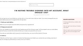 Trouble signing into my account - ASOS | Shop women's fashion ...