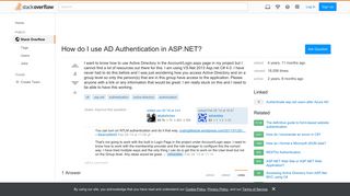 How do I use AD Authentication in ASP.NET? - Stack Overflow