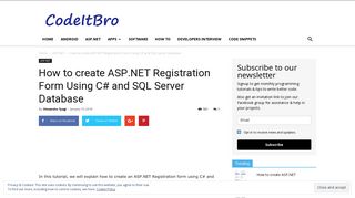 How to create ASP.NET Registration Form Using C# and SQL ...
