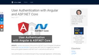 User Authentication with Angular and ASP.NET Core - FullStack Mark