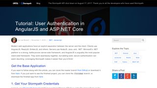 Tutorial: User Authentication in AngularJS and ASP.NET Core ...