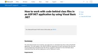 How to work with code-behind class files in an ASP.NET application ...