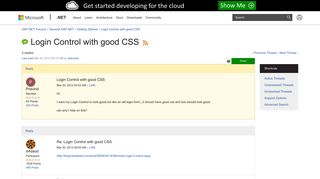 Login Control with good CSS | The ASP.NET Forums
