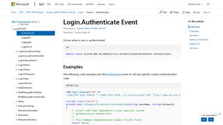 Login.Authenticate Event (System.Web.UI.WebControls) | Microsoft Docs