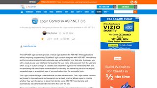 Login Control in ASP.NET 3.5 - C# Corner