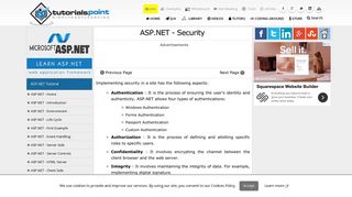 ASP.NET - Security - Tutorialspoint