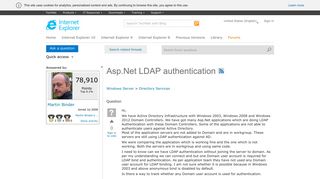 Asp.Net LDAP authentication - Microsoft