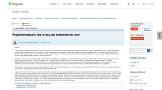 Programmatically log in asp.net membership user - General ...