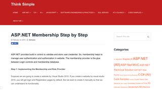 ASP.NET Membership Step by Step | Think simple - mahedee.net