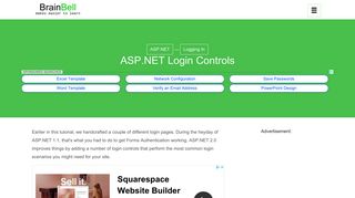 ASP.NET Login Controls : ASP.NET - BrainBell
