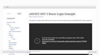 ASP.NET MVC 3 Razor Login Example | - jQuery - WordPress.com