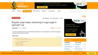 Register page keeps redirecting to Login page in ASP.NET C ...