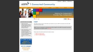 ASPA Connected Community | Login