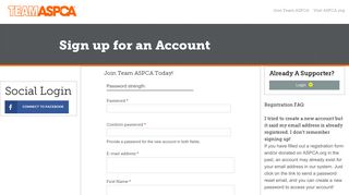 Sign up for an Account | ASPCA