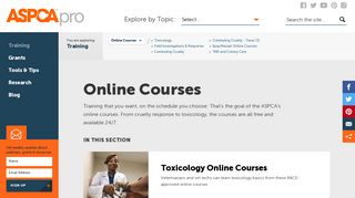 Online Courses | ASPCApro