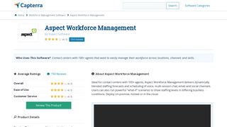Aspect Workforce Management Reviews and Pricing - 2019 - Capterra