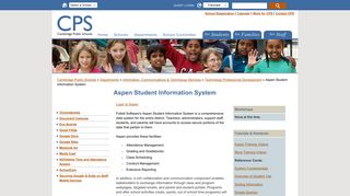 Aspen Student Information System - Cambridge Public Schools