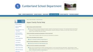 Aspen Family Portal Help | Cumberland School Department