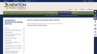 How do I login to the Aspen Family Portal? - Newton Public Schools