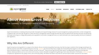Property Servicing Technology/About Aspen Grove Solutions