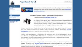 Aspen Family Portal - Manchester School District