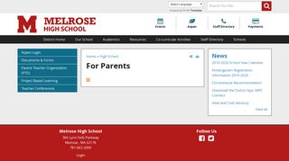 For Parents | Melrose Public Schools