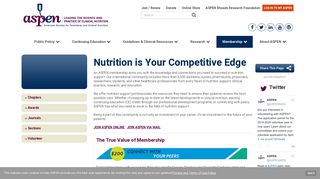 ASPEN | Nutrition is Your Competitive Edge