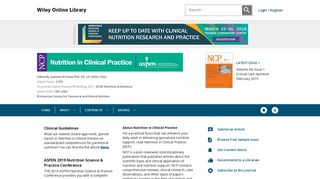 Nutrition in Clinical Practice - Wiley Online Library