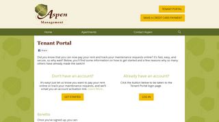 Tentant Portal - Aspen Management