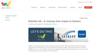 Mukilteo SD - A Journey from Aspen to Qmlativ | WSIPC