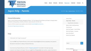 Aspen Help - Parents - Triton Regional School District