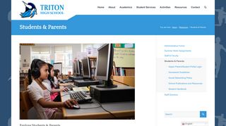 Students & Parents - Triton Regional High School