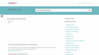 ycsd aspen family portal - Ninlem.com