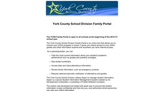 York County School Division Family Portal