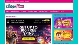 Aspers Casino | Claim up to 100 FREE Spins, No Deposit Required!