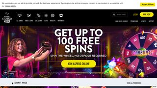 Online Casino - Welcome to Aspers Casino Online - As Advertised on TV