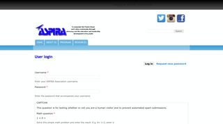 Log in - User account | ASPIRA Association