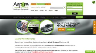 Aspire World Rewards | Aspire Federal Credit Union New Jersey