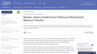 Aspire Credit Union Platinum Mastercard Review—MagnifyMoney